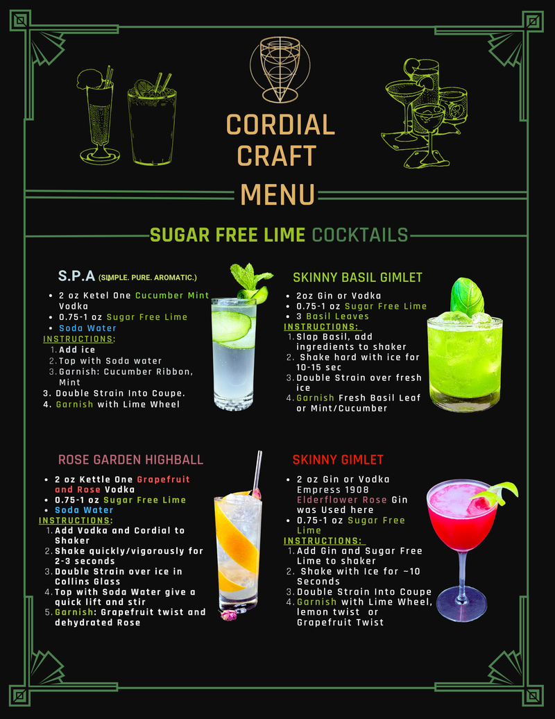 Sugar Free/Skinny Vodka and Gin Cocktails